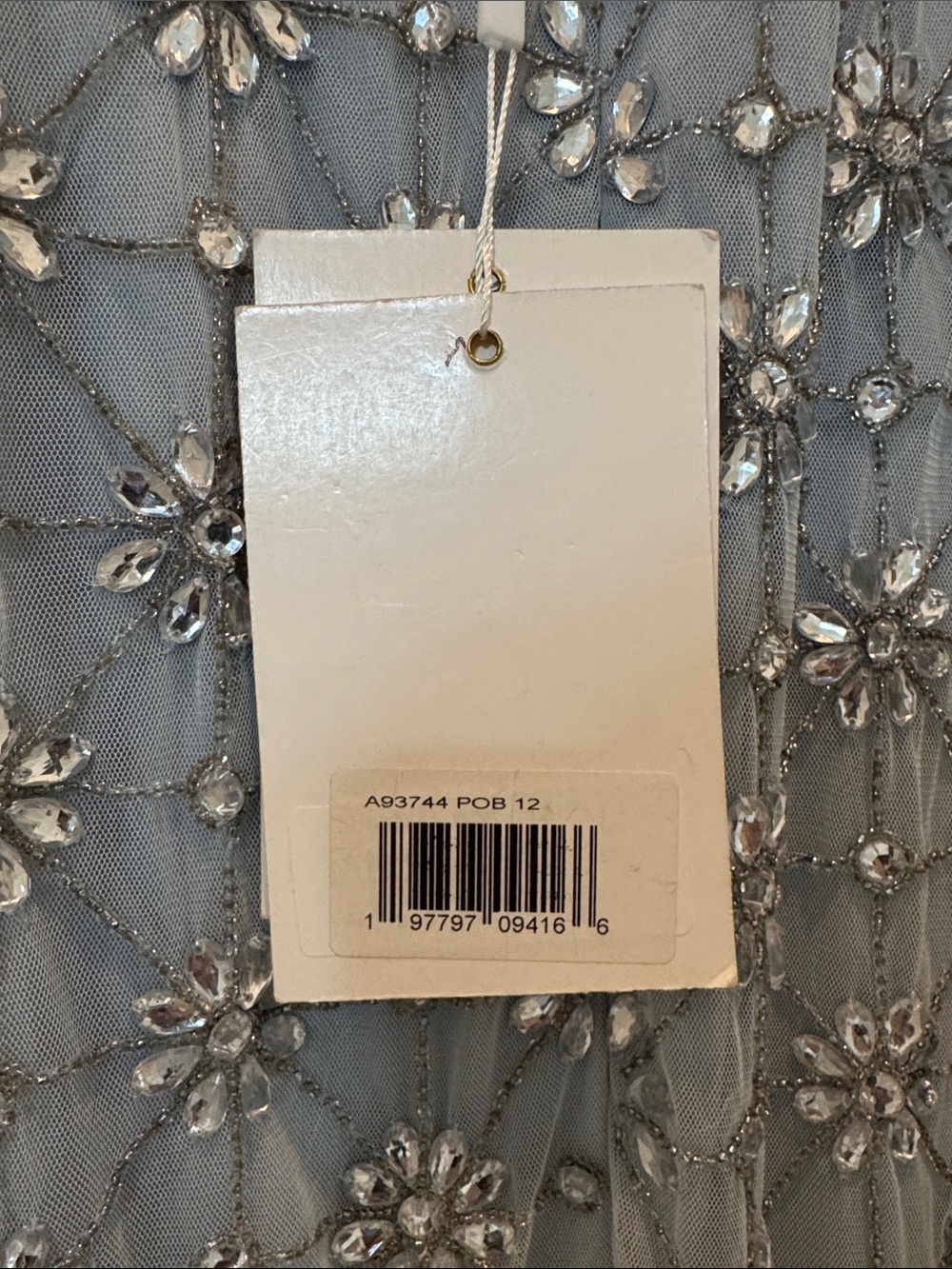 Mac Duggal A93744 Blue Embellished Sleeveless V Neck Gown Size 12 NWT - Picture 12 of 12